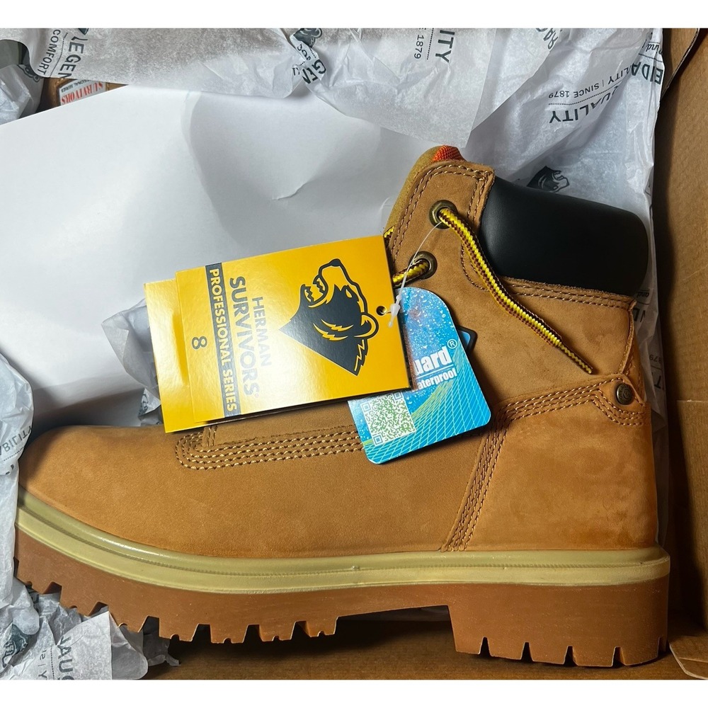 New! Herman Survivors Men's Size 8 Driller Steel Toe Work Boots NIB‎ New In Box
